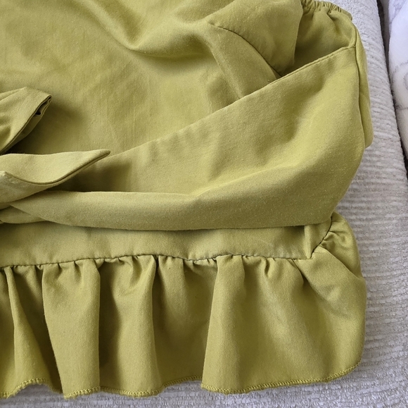Olive Green One-Shoulder Top - Picture 2 of 4